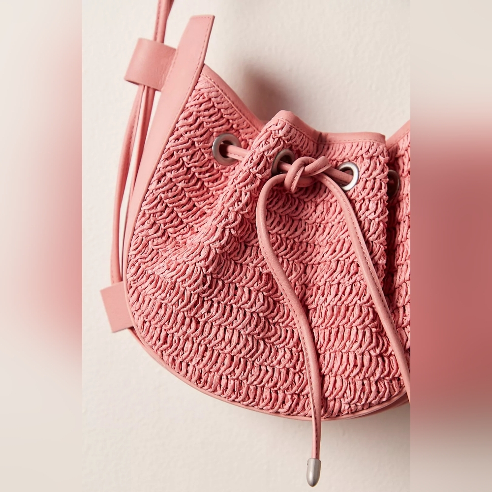 Free People Cabana Crossbody Bag In Vintage Pink New Without Tags - Picture 3 of 11